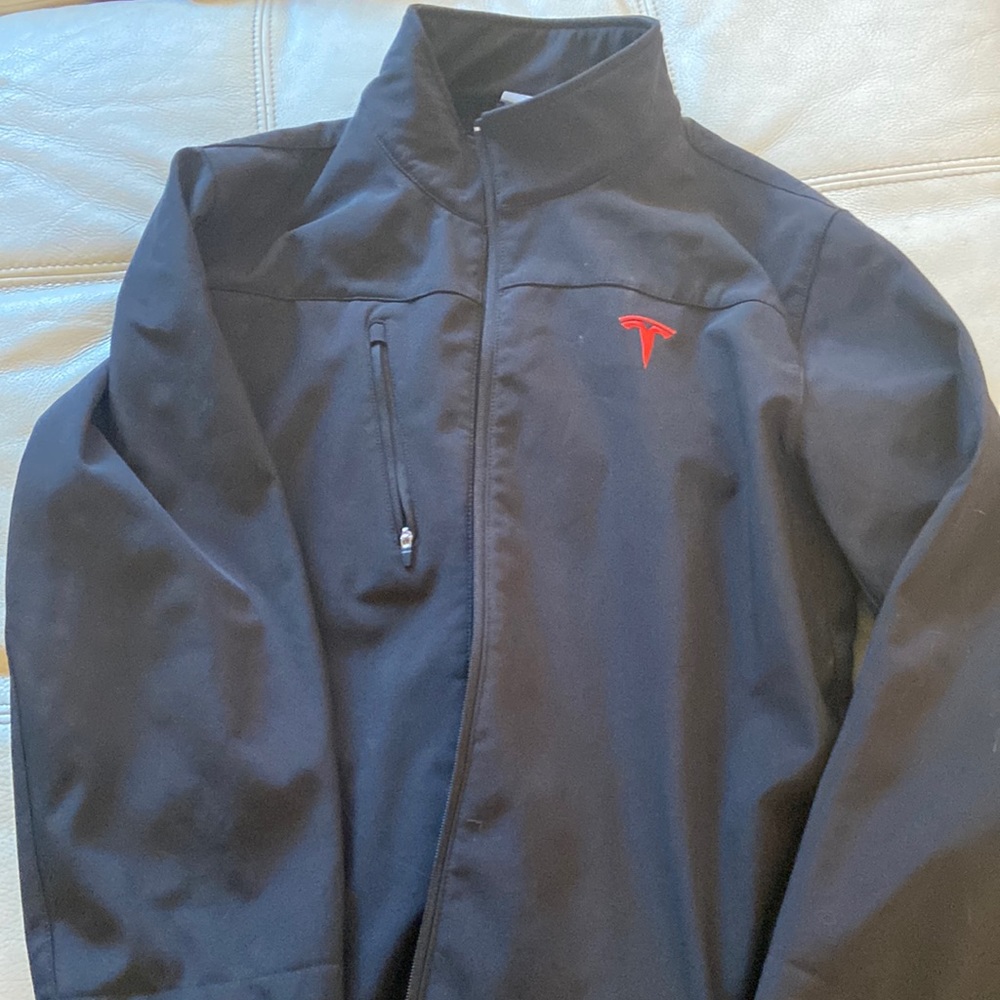 Original mens black Tesla jacket in Large.